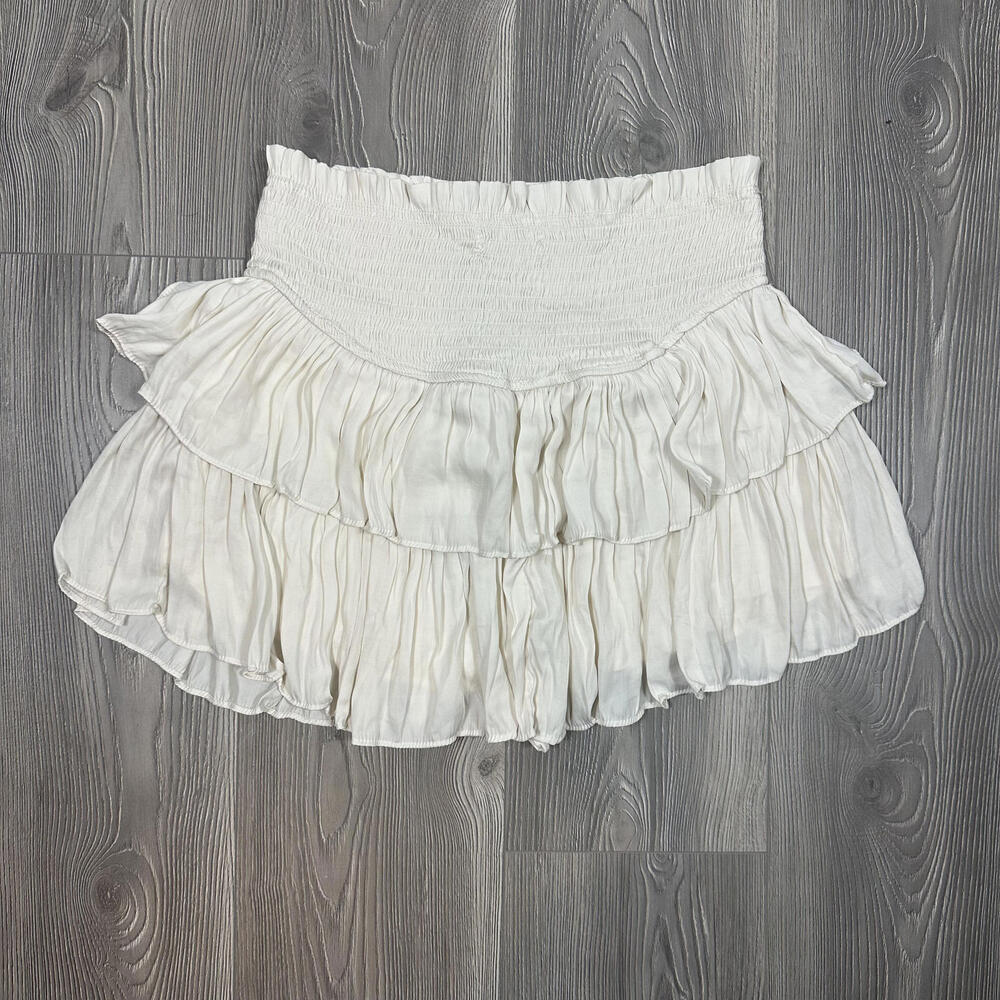 Mustard Seed‎ Cream Tiered Mini Skort with Elasticated Waist - Picture 6 of 7